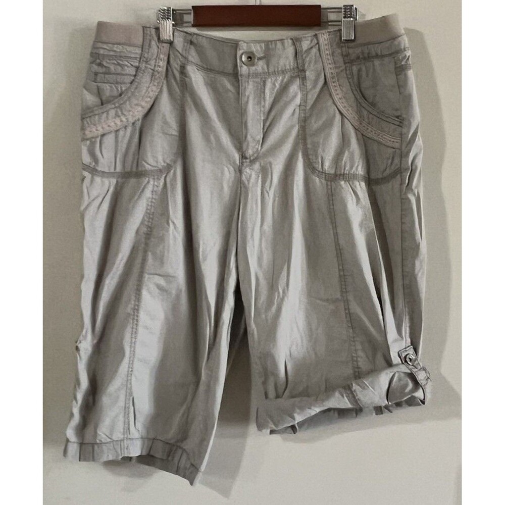 Khakis& Company Women’s Size 12 Cargo Shorts Roll Up Leg